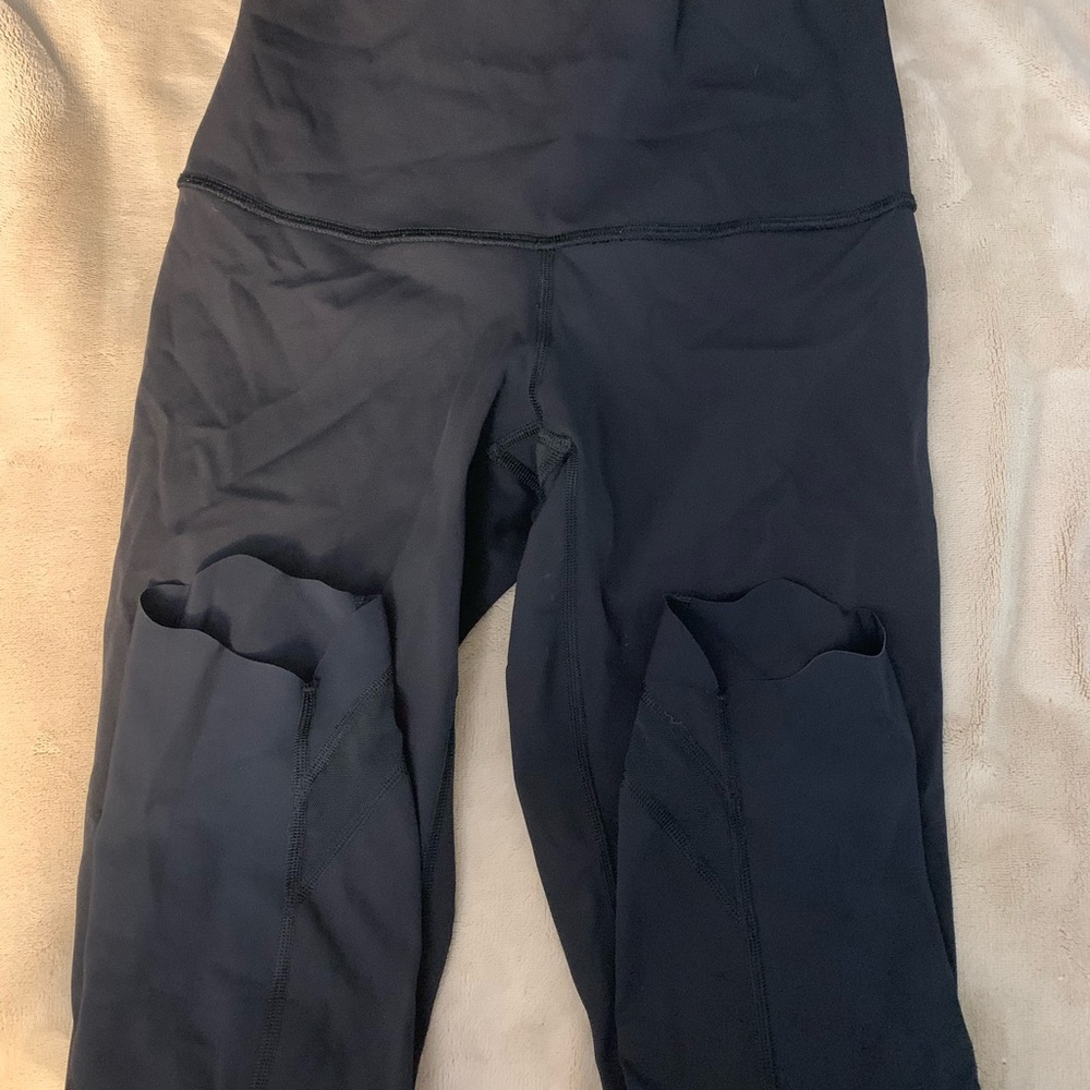 Lululemon Athletica Midnight Cropped Black Leggings